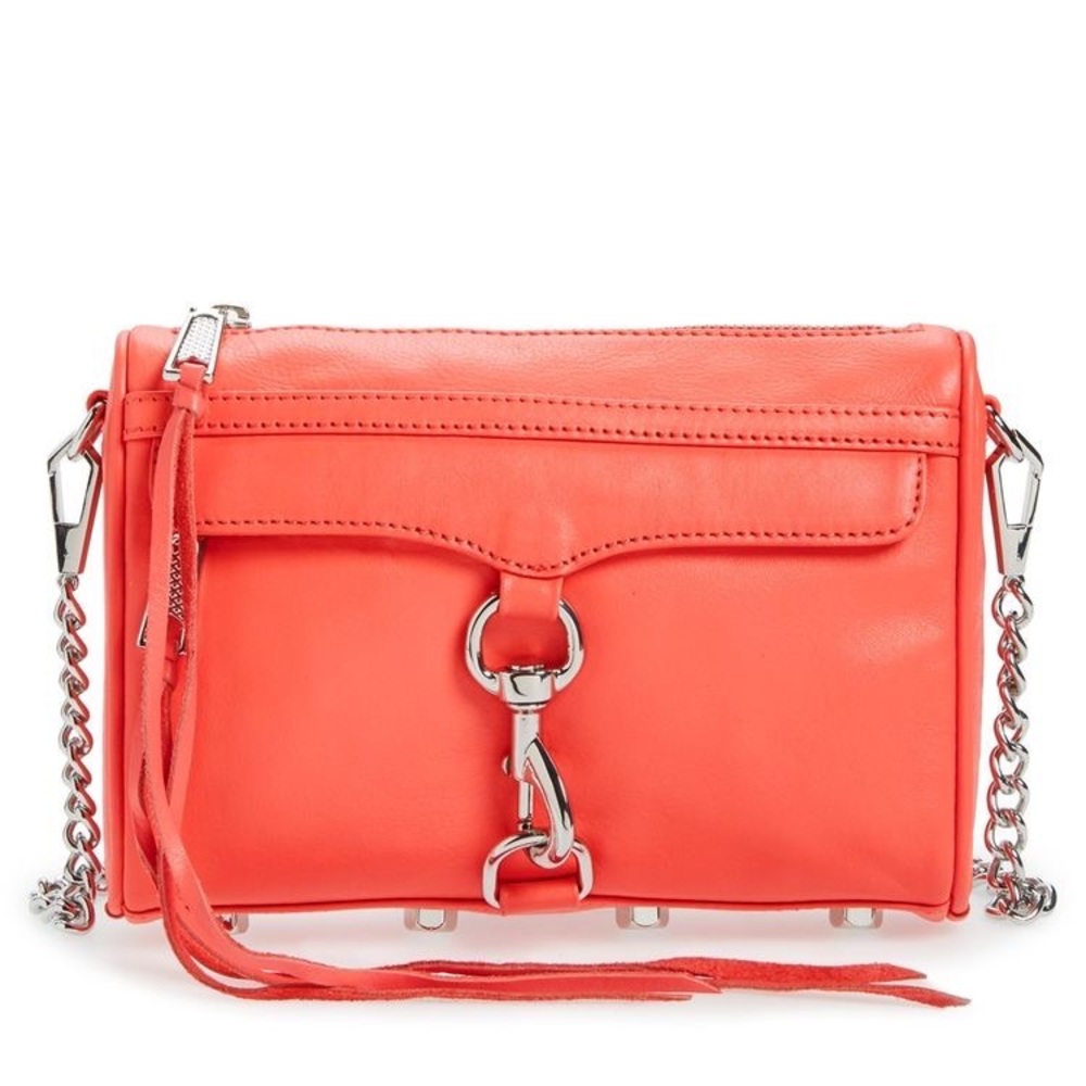 Rebecca Minkoff Mini Mac Crossbody Bag Coral NEW WITH TAGS